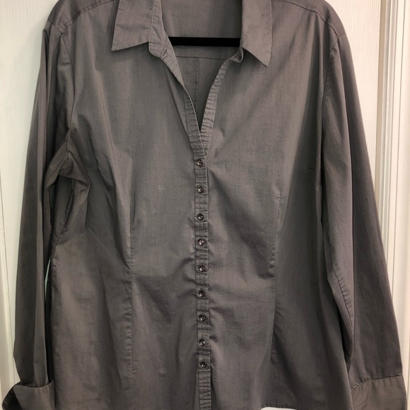 New York & Company Tops - Gray button down blouse